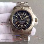 Perfect Replica Breitling Superocean Stainless Steel Black Face Watch